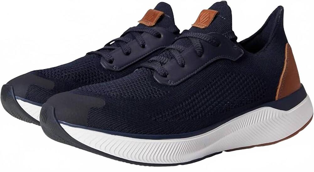 NEW JOHNSTON & MURPHY men's miles knit lace-up sneaker in abyss